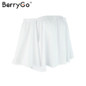 BerryGo 2016 Sexy off shoulder white blouse women Ruffle slash neck cotton shirt blouse Autumn Winter tube top tees short blusas