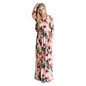 ELSVIOS 2017 Summer Boho Beach Dress Fashion Floral Printed Women Long Dress Three Quarter sleeve Loose Maxi Dress Vestidos