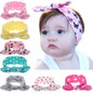 Girls Dot Bowknot Print Floral Headbands Newborn Infant Hair Accessories Children Rabbit Ears Elastic Hair Bands Baby Headwear