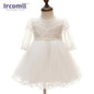 Newborn Baby Girl Christening Gown Infant Girl's White Princess Lace Baptism Dress Toddler Baby Girl Chiffon Dresses