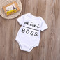 Newborn Baby Boys Girls Cotton Clothes Short Sleeve Letter Romper Jumpsuit Outfit Sunsuit