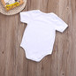 Newborn Baby Boys Girls Cotton Clothes Short Sleeve Letter Romper Jumpsuit Outfit Sunsuit