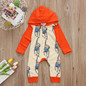 Newborn Baby Boy Girl Hooded Romper Long Sleeve monkey Jumpsuit Clothes Outfit