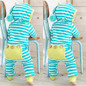 Newborn Baby Boy Girl Clothes Long Sleeve Striped Hooded Romper Jumpsuit Outfits Playsuit