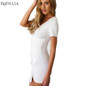 ROPALIA Women Slim Fitted Bodycon Mini Dress Wrap Dress Evening Party Mini Dress Sexy Vestidos