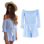 rompers womens jumpsuit summer elegant Jumpsuits Off Shoulder Clubwear Playsuit Party Jumpsuit Romper Short Trousers C0