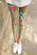 CUHAKCI 2017 New Women's Leggings High Street Cotton Leggin Casual Floral Printed Legging Graffiti Soft Fashion Women Trousers