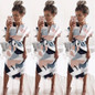 2018 Summer Dress Women Fashion Print Elegant Cute Sashes O-neck Sexy Slim Sheath Dress Women Dresses Vestidos Robes