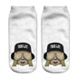 Low Ankle Socks 2016 Fashion Printing Unisex Emoji Pattern Meias Feminina Funny women Short  socks