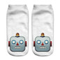 Low Ankle Socks 2016 Fashion Printing Unisex Emoji Pattern Meias Feminina Funny women Short  socks