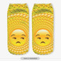 Low Ankle Socks 2016 Fashion Printing Unisex Emoji Pattern Meias Feminina Funny women Short  socks