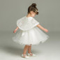 Baby Princess Dress + Pearl Lace Shawl Infant Toddler White Baptism Dresses Infant Christening Gown Toddler Dress Girls Clothes