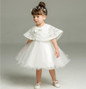 Baby Princess Dress + Pearl Lace Shawl Infant Toddler White Baptism Dresses Infant Christening Gown Toddler Dress Girls Clothes