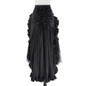 Belle Poque Steampunk Skirt Women 2018 Retro Solid Black Laceup Ruffle Long Maxi Skirt Summer Autumn Vintage Party Gothic Skirts