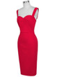 Belle Poque Sexy Women Casual Dress Sleeveless Bodycon Dresses 2017 Summer Vintage Red Club Party Sheath Pencil Dress Vestidos