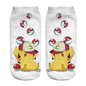 2018 New Arrival Kawaii Harajuku Pokemon Pikachu Socks 3D Printed Cartoon Women's Low Cut Ankle Socks Novelty Casual Socks Meias