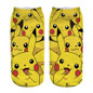 2018 New Arrival Kawaii Harajuku Pokemon Pikachu Socks 3D Printed Cartoon Women's Low Cut Ankle Socks Novelty Casual Socks Meias