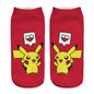 2018 New Arrival Kawaii Harajuku Pokemon Pikachu Socks 3D Printed Cartoon Women's Low Cut Ankle Socks Novelty Casual Socks Meias