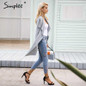 Simplee Sash elastic cardigan winter sweater women jumper Knitted cardigan female coat Soft casual sweater pull outerwear