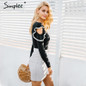 Simplee Ruffle round neck knitted sweater women Pull knit casual winter sweater female jumper 2017 autumn elegant pullover femme