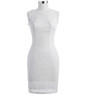 Kate Kasin White Short Cocktail Dresses knee length Lace Prom Dresses 2017 Sexy Slim Bodycon Robe de Cocktail Party Dress 1058