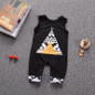 2018 New fashion baby rompers infant clothing cotton Black sleeveless cartoon Jumpsuit newborn baby boy girl clothes