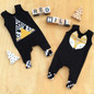 2018 New fashion baby rompers infant clothing cotton Black sleeveless cartoon Jumpsuit newborn baby boy girl clothes