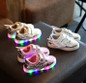 2018 New European Wing hot sales children shoes LED lighted girls boys shoes cute Cool baby kids sneakers free shipping