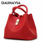 DAUNAVIA- 2017 Vintage Women's Handbags Famous Fashion Brand Candy Shoulder Bags Ladies Totes Simple Trapeze Women Messenger Bag