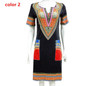 Dashiki dress 2016 Summer Sexy African Print Shirt Dresses Femme Vintage Mini hippie Plus Size Boho Women Casual Clothing