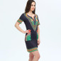 Dashiki dress 2016 Summer Sexy African Print Shirt Dresses Femme Vintage Mini hippie Plus Size Boho Women Casual Clothing