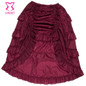 Dark Red Chiffon Adjustable Length Ruffles Victorian Gothic Skirt Sexy Corset Skirts Womens Steampunk Skirt Plus Size 6XL Saia