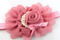 Baby Flower Headband White pearl Solid Color Girl Children Infant Baby Hairband Hair Accessories For Girls Princess Hairband