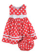 Baby Dresses 2017 Summer Cute Baby Girls Dress Party Wedding Toddler Infant Girl Dots Bowknot Tutu Dress +Shorts Set Red Clothes