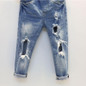 Autumn Kids Fashion Denim Pants Kids Girls Hole Jeans Trousers Children Boys Ripped Jeans Baby Casual Jean Baby Boys Clothing