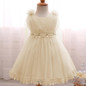 Baby Girl White Wedding Dress Infant Princess Party Dresses Girl Birthday Outfits Newborn Toddler Lace Christening Gowns Dress