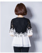 5XL Plus Size Summer Lace Office Blouses Blusas Women O-neck Flare Sleeve Girls Casual White Blouse for Female 2018 Tops Shirts