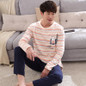 2017 Autumn Winter Men's Casual Striped Pajama Sets Cotton Long Sleeve Sleepwear Pyjama Lounge Wear Home Clothes Pajamas for Men