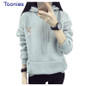 2017 Autumn Winter Hoody Fashion Deer Embroidery Hooded Tracksuits Hoodies for Women Casual Sweatshirts Hoodie Harajuku Svitshot