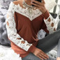 2017 Autumn Winter Elegant Blusa Crochet Hollow Out Female Shirts Top New Women Casual Long Sleeve Lace Blouses Plus Size GV1028