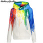 3D Rainbow Hoodie Men Women Fashion Drips Sweatshirts Funny Oil Painting Printed Hoody Tops 2XL Moletom Feminino