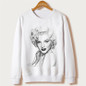 2018 Spring Clothes Harajuku Women Sweatshirt Ariana Grande Print Hoodies Femme O-neck Character Sudaderas Mujer Moletom Tumblr