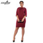 5XL 6XL Large Size Summer 2017 Dress Big Size Elegance Women Red Dress Plus Size Work Office Dress Women Clothing Vestidos