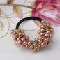 Girls Gum for Hair Female Hair Accessories Semi-circle Beads Pearl Hair bands Girl Ponytail Rubber Rope Women Elastic Hair Bands