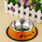 Free Shipping Fashion Stainless Steel Anti-skid Dog Cat Food Water Bowl Pet Feeding Tool