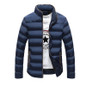 DIMUSI Winter Jacket Men Warm Causal Parkas Cotton Banded Collar Winter Jacket Male Padded Overcoat Outerwear Clothing 4XL,YA703