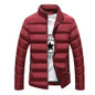 DIMUSI Winter Jacket Men Warm Causal Parkas Cotton Banded Collar Winter Jacket Male Padded Overcoat Outerwear Clothing 4XL,YA703
