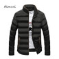 DIMUSI Winter Jacket Men Warm Causal Parkas Cotton Banded Collar Winter Jacket Male Padded Overcoat Outerwear Clothing 4XL,YA703