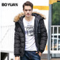 BOYUAN Brand Jacket Men 2017 Winter New Fashion Thick Coat Male Fur Hooded Warm Winter Jacket Men Parka Casual Parkas DSW022