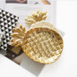 17x13x2.5cm gold plated pineapple ceramic storage plate snack plates dessert jewelry dish jewelry make up storage desk ornaments